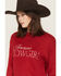 Image #2 - Baevely Women's American Cowgirl Sweater, Red, hi-res