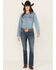 Panhandle Women's Medium Wash Mid Rise Stretch Riding Bootcut Jeans, Medium Wash, hi-res