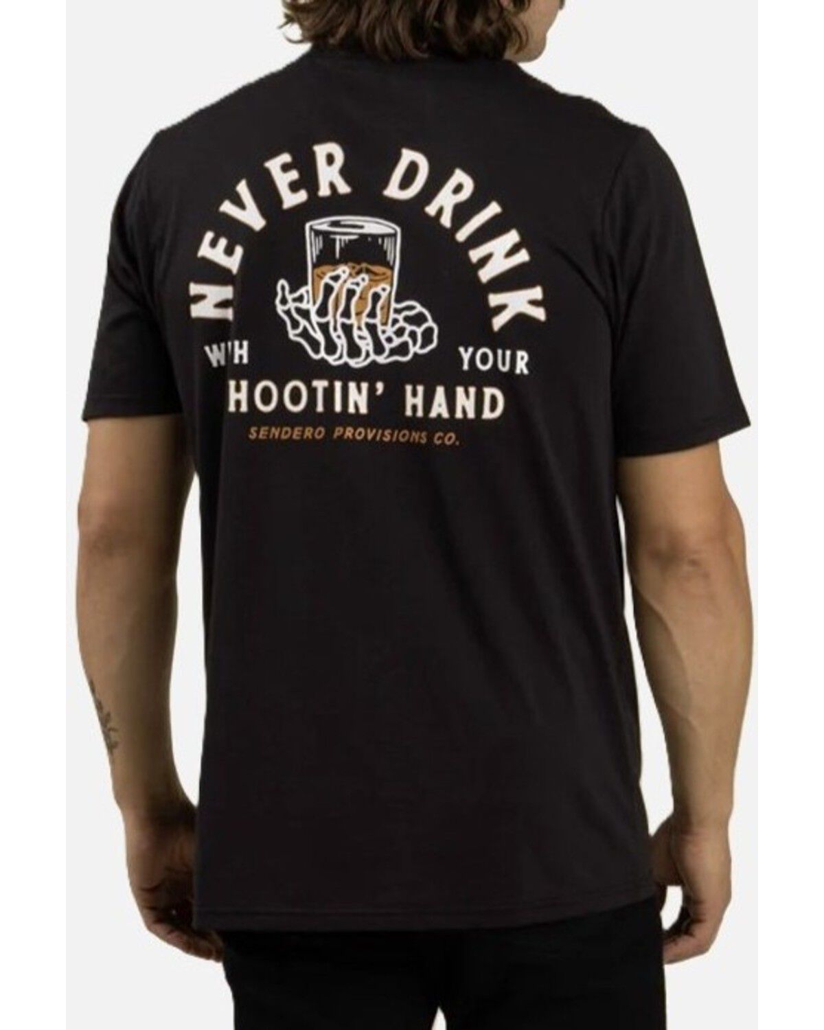 Image #1 - Sendero Provisions Men's Shootin' Hand Short Sleeve Graphic T-Shirt, Black, hi-res