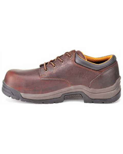 Carolina Men's Dark Brown ESD Oxford Shoe - Composite Toe, Dark Brown, hi-res