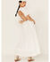 Maia Bergman Women's Ori Crochet Eyelet Open Back Maxi Dress , White, hi-res