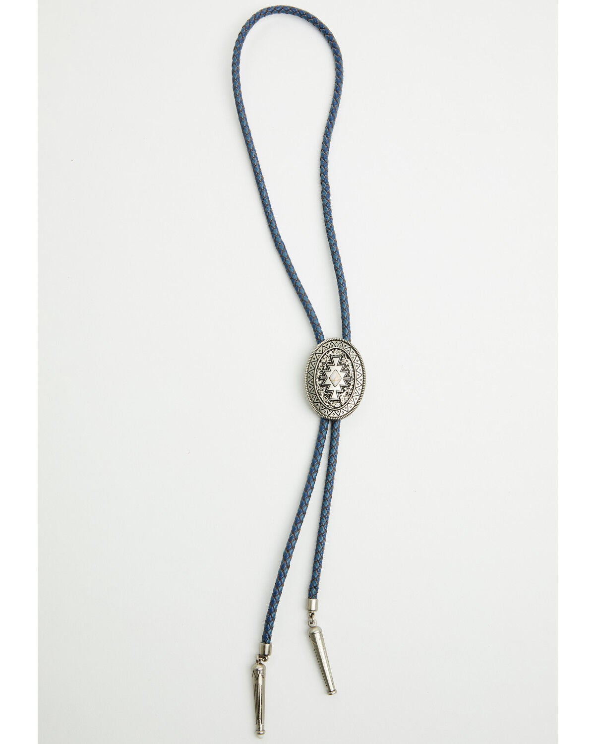 Cody James Men's Buffalo Stone Bolo Tie, Blue, hi-res