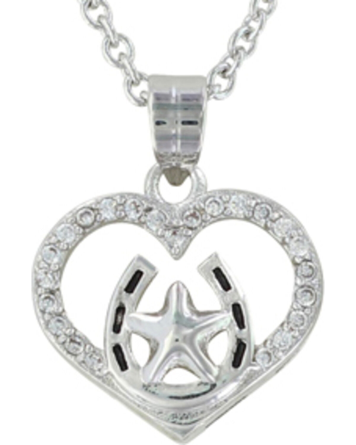 Image #2 - Montana Silversmiths Women's Star Of My Heart Horseshoe Jewelry Set , Silver, hi-res