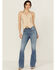 Image #1 - Shyanne Women's Cimarron Light Wash High Rise Flare Stretch Denim Jeans, Light Wash, hi-res