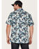 Image #4 - Scully Men's Palm Tree Floral Print Short Sleeve Button Down Western Shirt, , hi-res