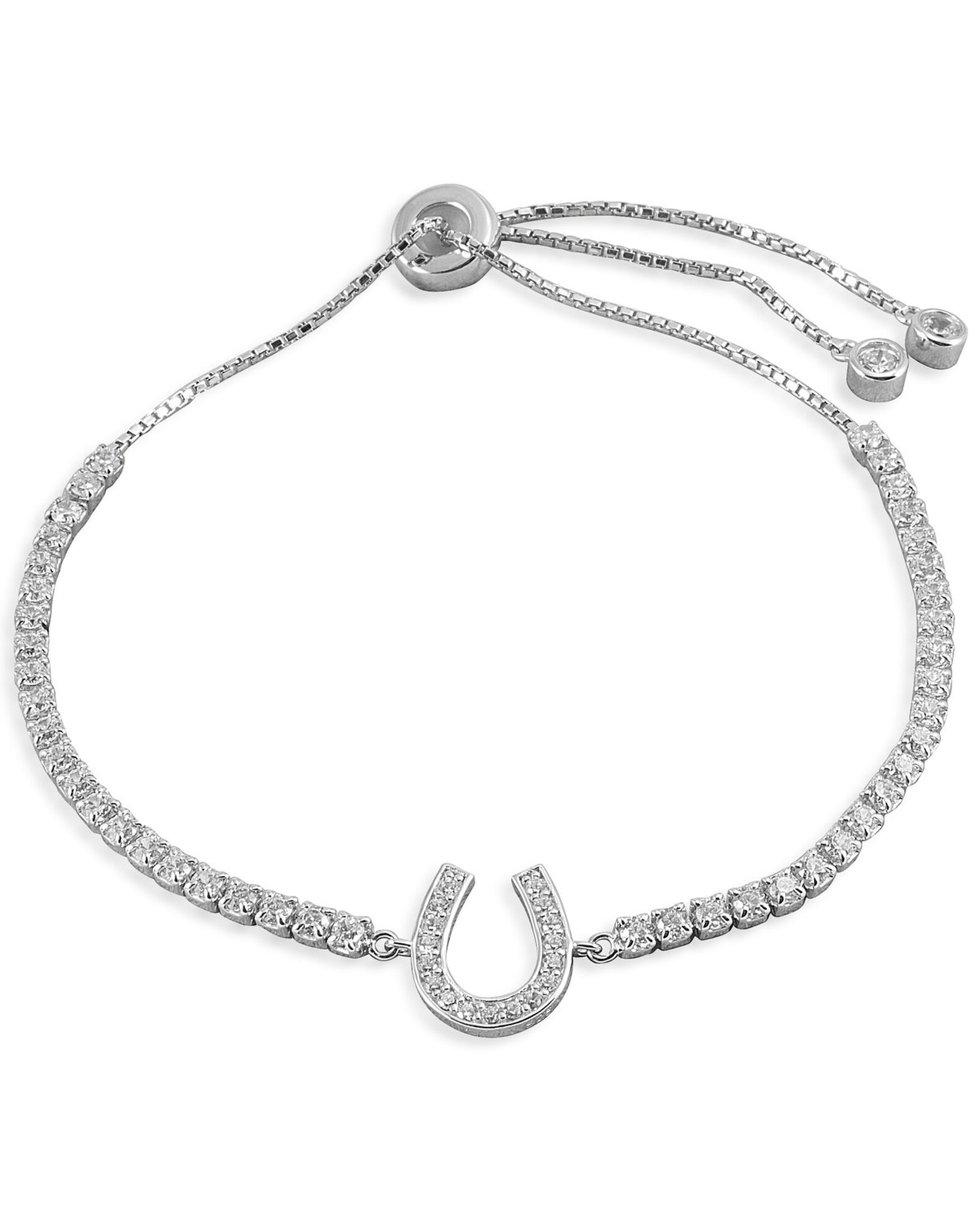 Image #1 - Kelly Herd Women's Horseshoe Bolo Bracelet, Silver, hi-res