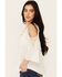Image #2 - Wild Moss Women's Embroidered Cold Shoulder Top, Ivory, hi-res