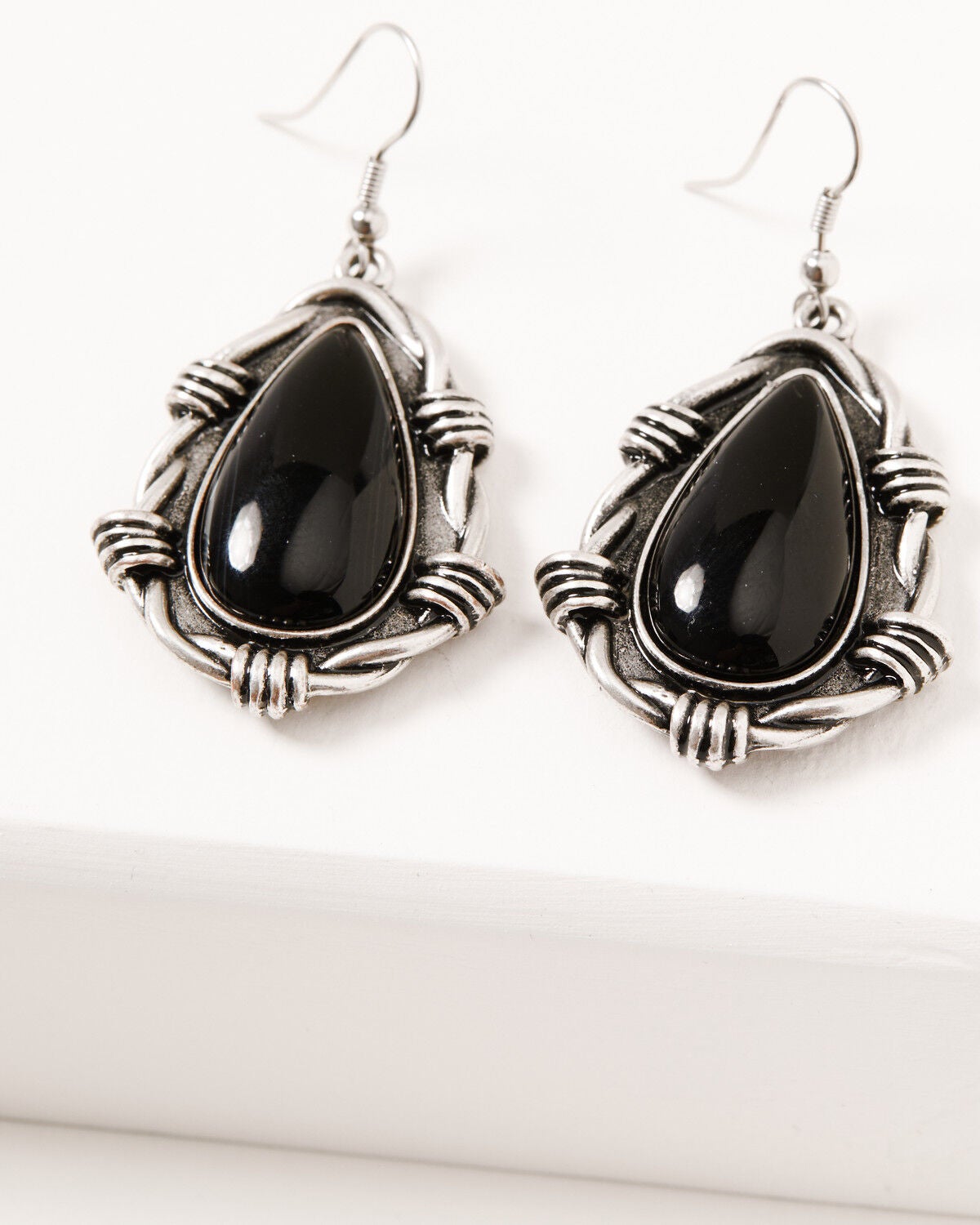 Idyllwind Women's Memphis Teardrop Earrings, Black, hi-res