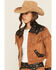 Image #2 - Show Me Your Mumu Women's Wilson Faux Suede Fringe Jacket, Tan, hi-res