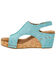 Image #3 - Corkys Women's Carley Wedge Heels, Teal, hi-res