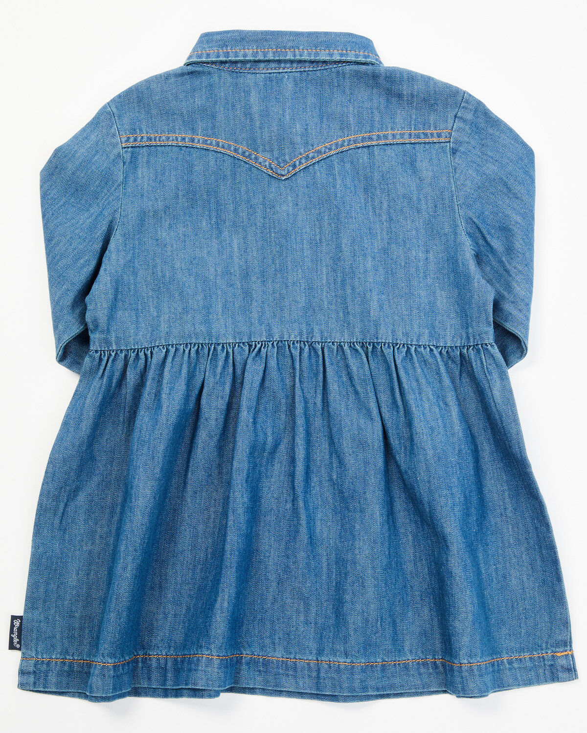 Image #3 - Wrangler Toddler Girls' Long Sleeve Denim Dress, Blue, hi-res
