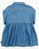Image #3 - Wrangler Toddler Girls' Long Sleeve Denim Dress, Blue, hi-res