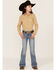 Image #2 - Cruel Girl Girl's Medallion Print Long Sleeve Western Snap Shirt, Yellow, hi-res