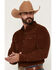 Image #2 - Cody James Men's Rusty Nail Solid Corduroy Long Sleeve Snap Western Shirt, Rust Copper, hi-res