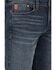 Image #2 - Moonshine Spirit Men's Corral Dust Medium Dark Wash Stretch Slim Straight Jeans, Dark Medium Wash, hi-res