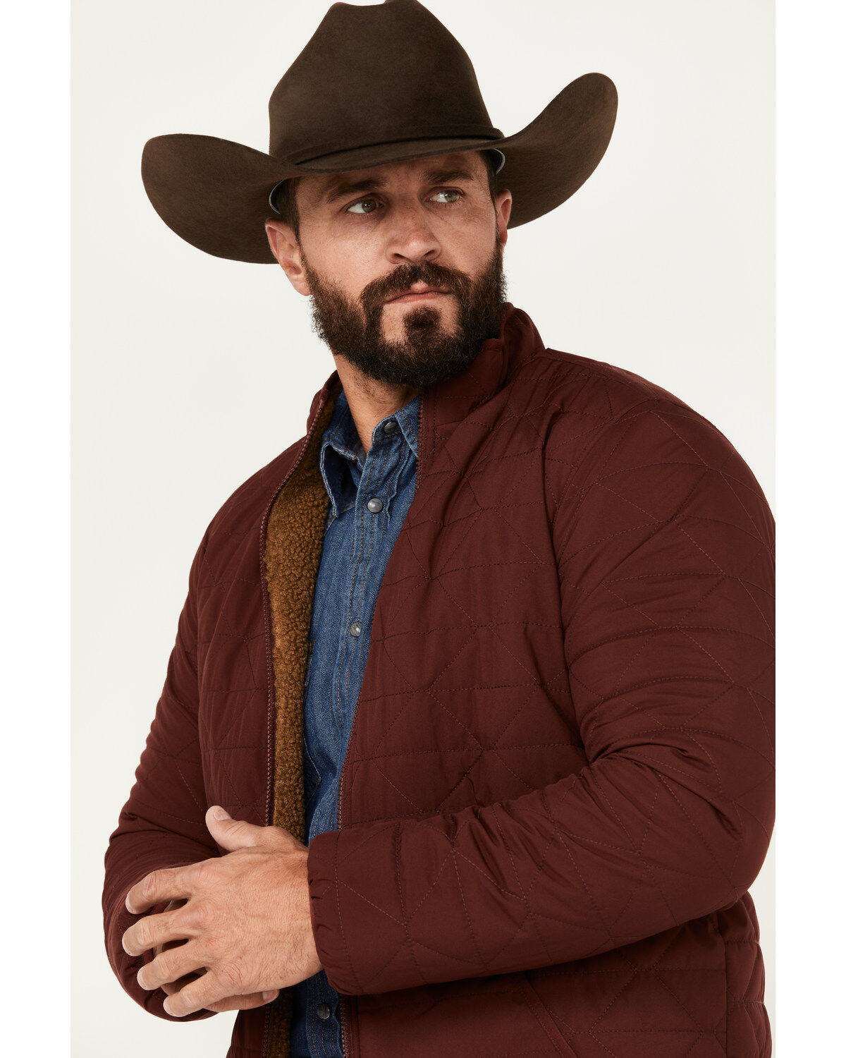 Image #2 - Brothers and Sons Men's Roane Lightweight Insulated Reversible Puffer Jacket, Burgundy, hi-res