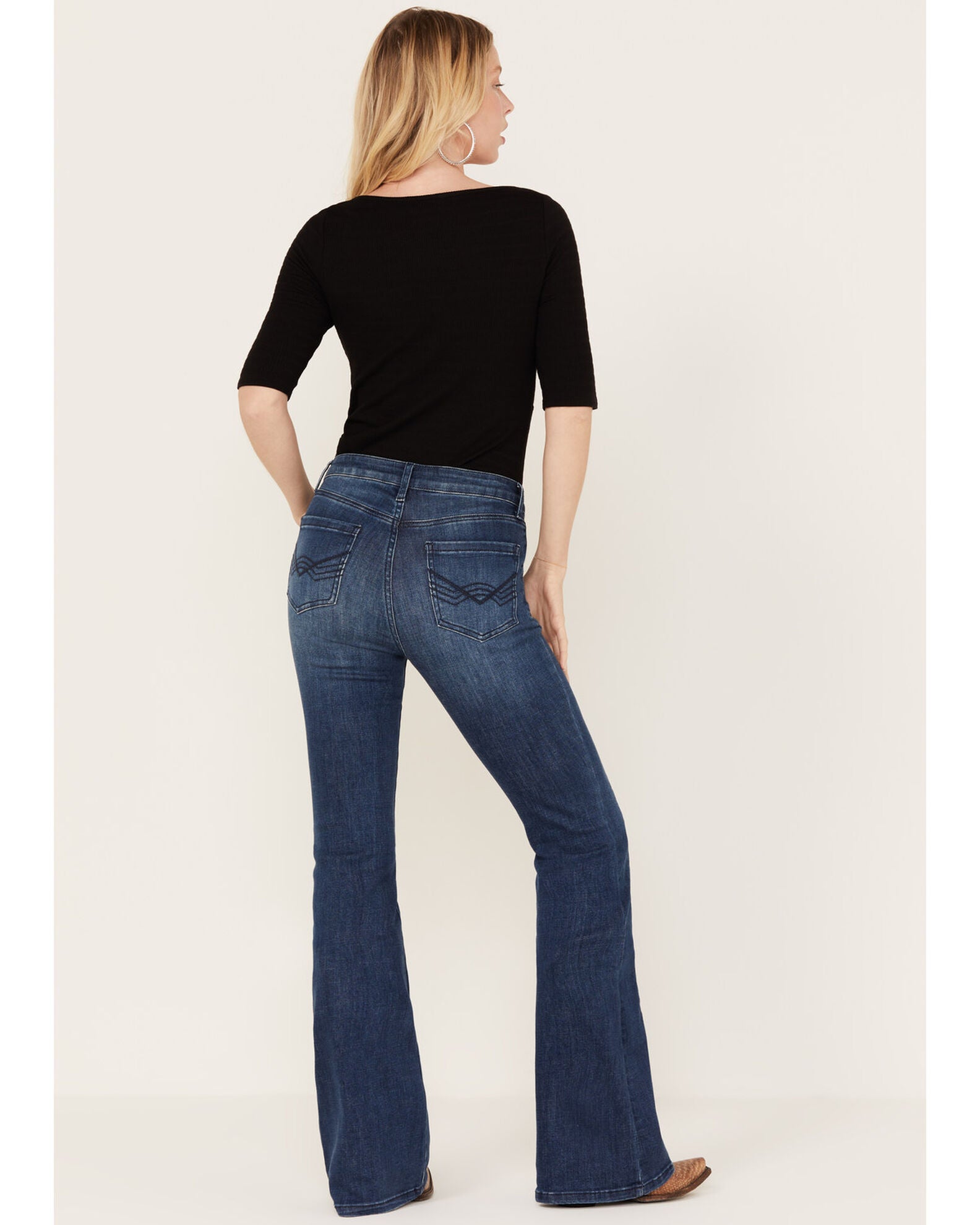 Idyllwind Women's Arena Avenue High Risin' Flare Jeans, Dark Wash