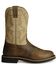 Image #2 - Justin Men's Stampede Superintendent Work Boots - Steel Toe, Brown, hi-res