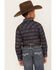Rough Stock by Panhandle Boys' Southwestern Print Long Sleeve Snap Western Shirt, Navy, hi-res