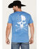 Browning Men's Liberty or Death Short Sleeve Graphic T-Shirt, Heather Blue, hi-res
