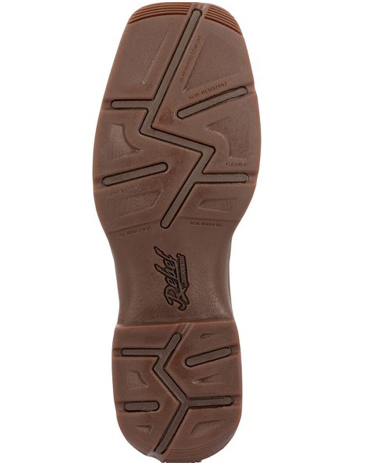 Image #7 - Durango Men's Rebel Mexico Flag Shaft Performance Western Boots - Broad Square Toe, Brown, hi-res