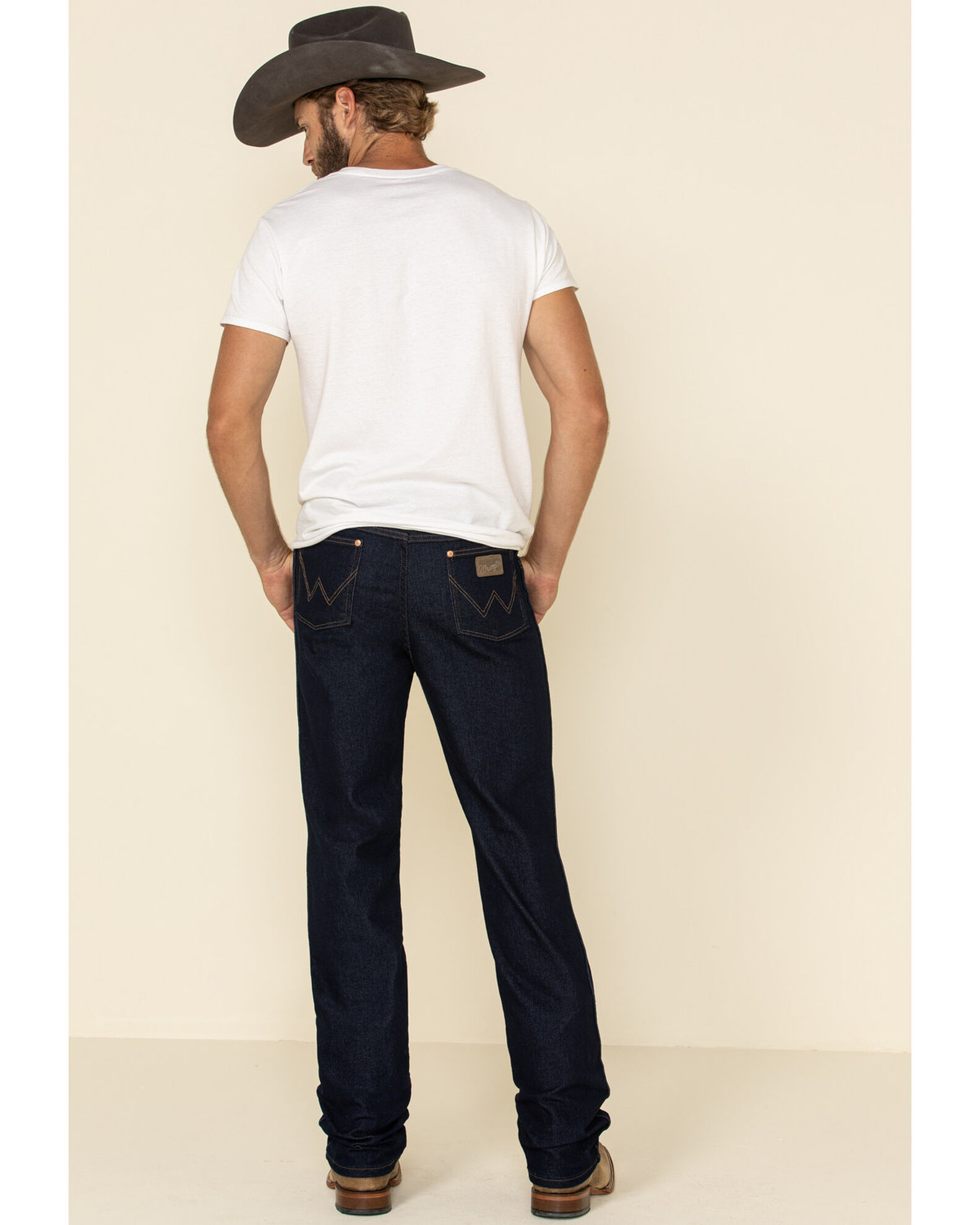 Wrangler Men's Active Flex Prewashed Indigo Slim Cowboy Cut Jeans - Big |  Boot Barn