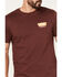 Brixton Men's Linwood Logo Graphic T-Shirt, Burgundy, hi-res
