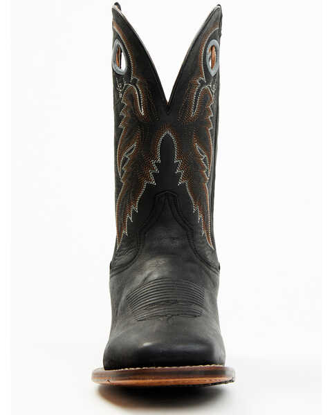 Image #4 - Dan Post Men's 12" Leon Cowboy Certified Western Performance Boots - Broad Square Toe, Black, hi-res