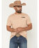 Image #2 - Rock & Roll Denim Men's Bronco Rider Short Sleeve Graphic T-Shirt, Tan, hi-res