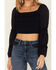 Image #3 - Idyllwind Women's Nash Romantic Ruffle Crop Top, Indigo, hi-res