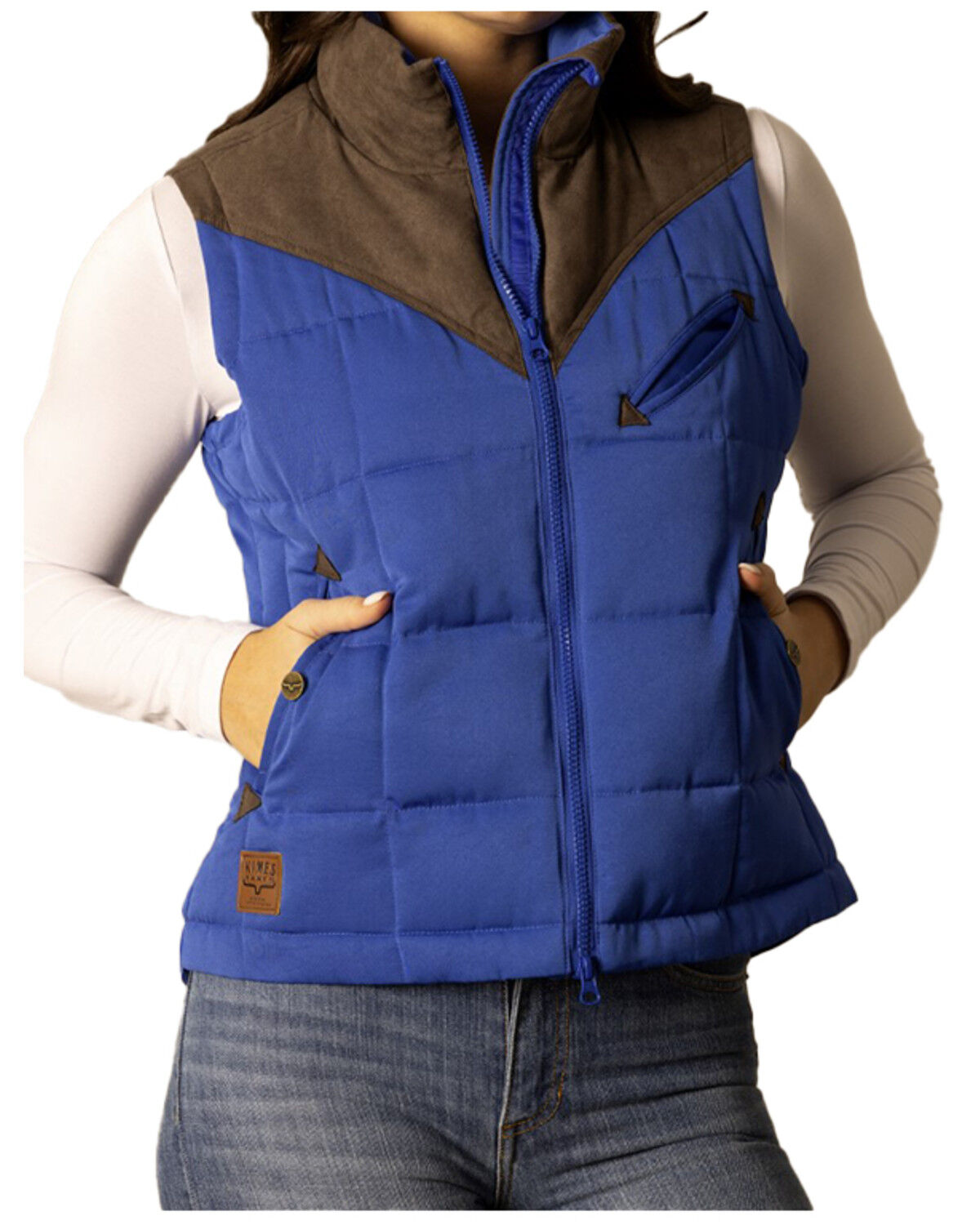 Image #1 - Kimes Ranch Women's Lenora Zip-Up Puffer Vest, Blue, hi-res