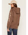 Image #4 - Ariat Women's Rebar Lightweight Logo 1/2 Zip Hooded Pullover, Brown, hi-res