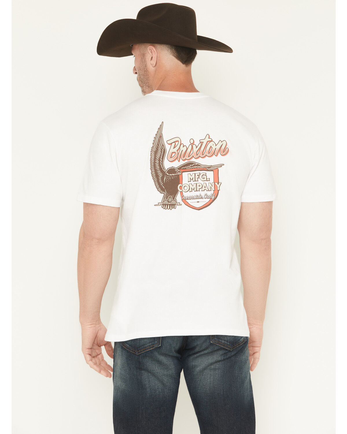 Image #4 - Brixton Men's Boot Barn Exclusive Highline Short Sleeve Graphic T-Shirt, White, hi-res