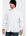 Wrangler 20X Men's FR Mini Check Plaid Print Long Sleeve Work Shirt - Big , Blue, hi-res