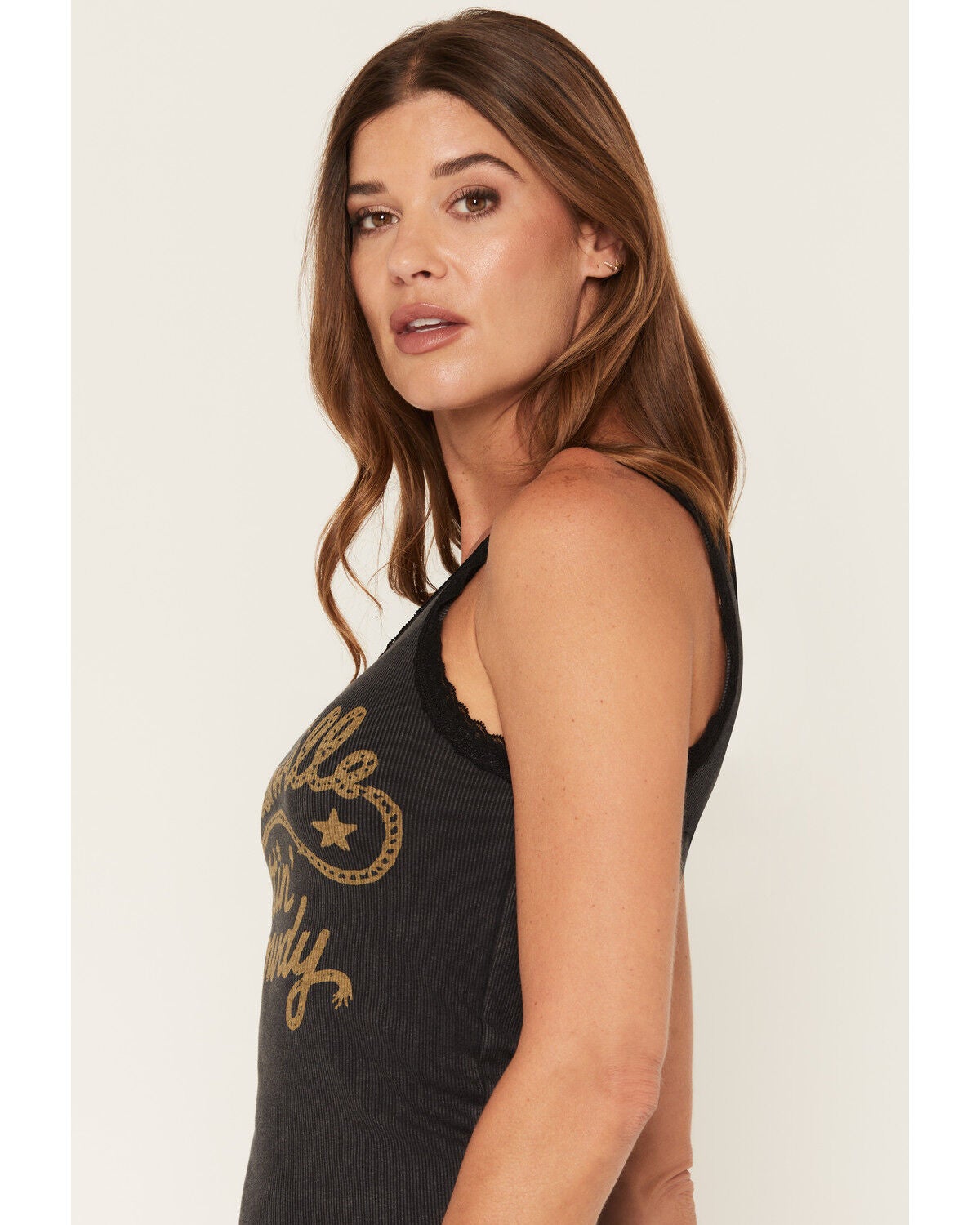 Image #2 - Blue Life Women's Nashville Lace Tank, Black, hi-res