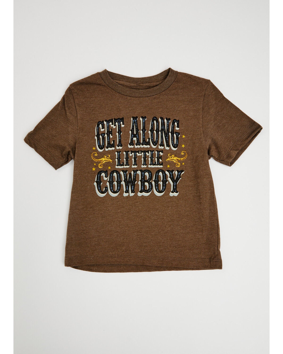 Image #1 - Cody James Toddler Boys' Get Along Little Cowboy Short Sleeve Graphic T-Shirt, Brown, hi-res