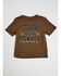 Image #1 - Cody James Toddler Boys' Get Along Little Cowboy Short Sleeve Graphic T-Shirt, Brown, hi-res