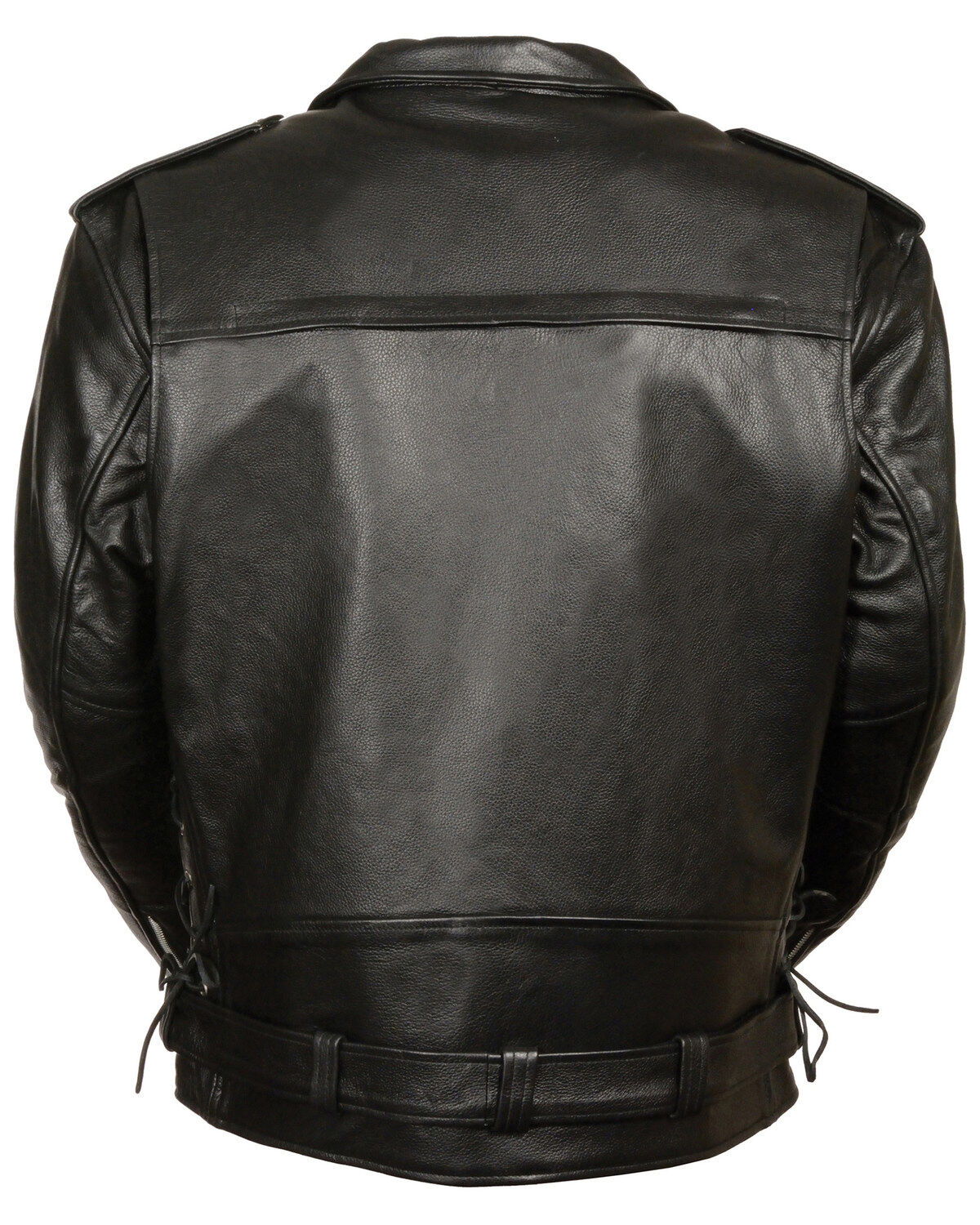 Image #2 - Milwaukee Leather Men's 3X Black Vented Side Lace Leather Motorcycle Jacket, Black, hi-res