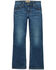 Image #2 - Wrangler 20X Little Boys' Dark Wash Slim Bootcut Stretch Denim Jeans, Dark Wash, hi-res