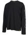 Image #1 - Browning Men's Solid Logan Logo Graphic Lightweight Long Sleeve T-Shirt, Black, hi-res