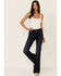 Image #1 - Wrangler Retro Women's Faithlyn Dark Wash High Rise Trouser Jeans , , hi-res