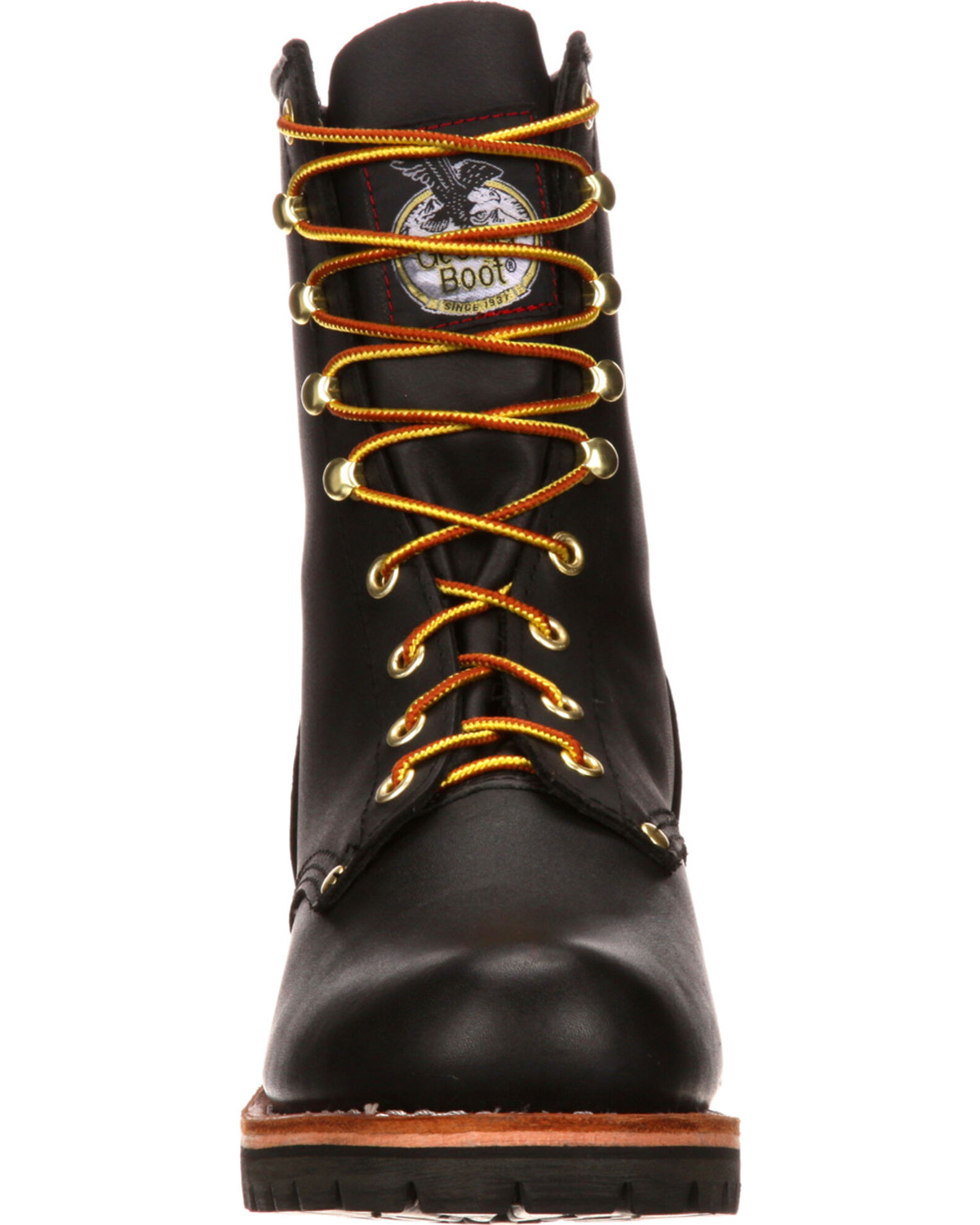 Image #4 - Georgia Boot Men's Logger Work Boots - Round Toe, Black, hi-res