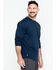 Image #5 - Hawx Men's Navy Logo Crew Long Sleeve Work T-Shirt - Big, Navy, hi-res