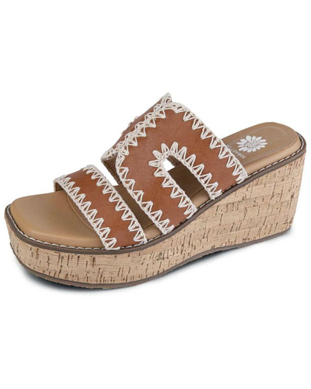 Yellow Box Women's Tracie Wedge Heels, Tan, hi-res