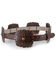 Angel Ranch Women's Concho Leather Belt, Brown, hi-res