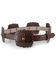 Image #1 - Angel Ranch Women's Concho Leather Belt, Brown, hi-res