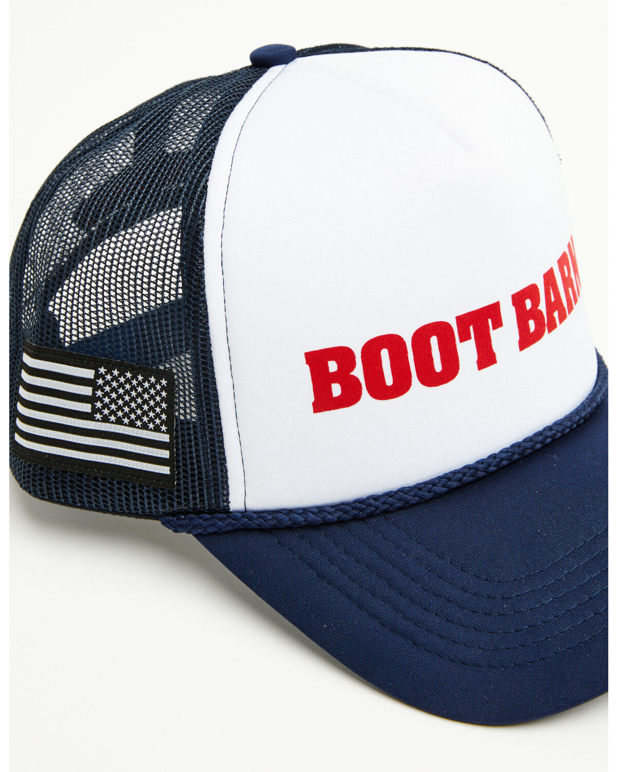 Image #3 - Boot Barn Americana Logo Ball Cap, White, hi-res