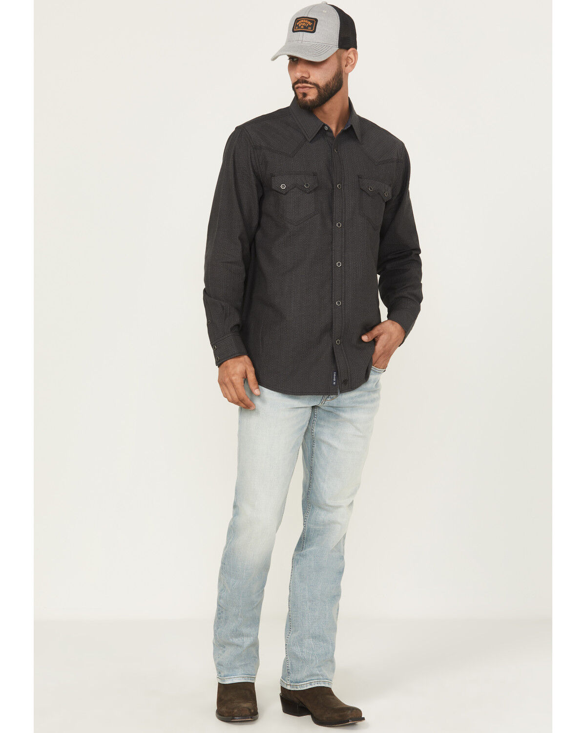 Image #1 - Moonshine Spirit Men's Gotham Wash Decker Slim Straight Stretch Denim Jeans, Light Wash, hi-res