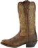 Justin Women's 12" Square Toe Stampede Western Boots, Sorrel, hi-res