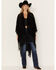 Image #2 - Shyanne Women's Floral Lace Fringe Shawl, Black, hi-res